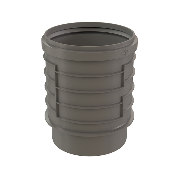 InnoFlue single wall increaser 300mm to 12" PPs grey