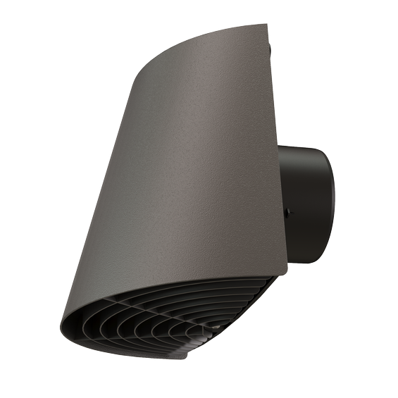 Contego wall terminal 125mm PP grey/black