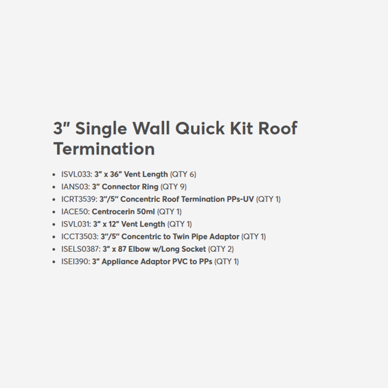 3in Single Wall Quick Kit Roof Termination / kit contents v2