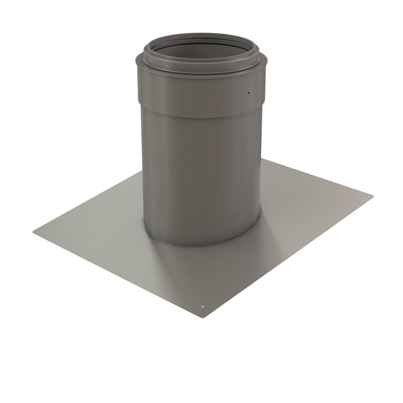 InnoFlue pitched roof flashing SS - Pitch = 2/12 (9.5 degrees) 8" Stainless steel