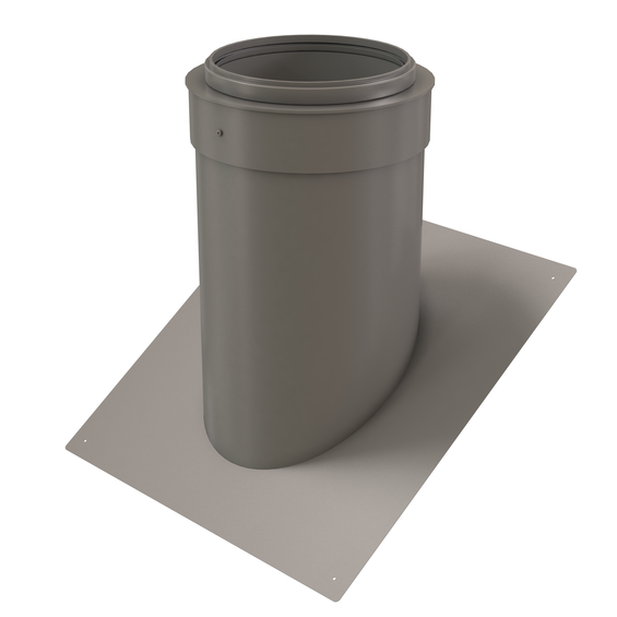 InnoFlue pitched roof flashing SS - Pitch = 8/12 (33.7 degrees) 10" Stainless steel