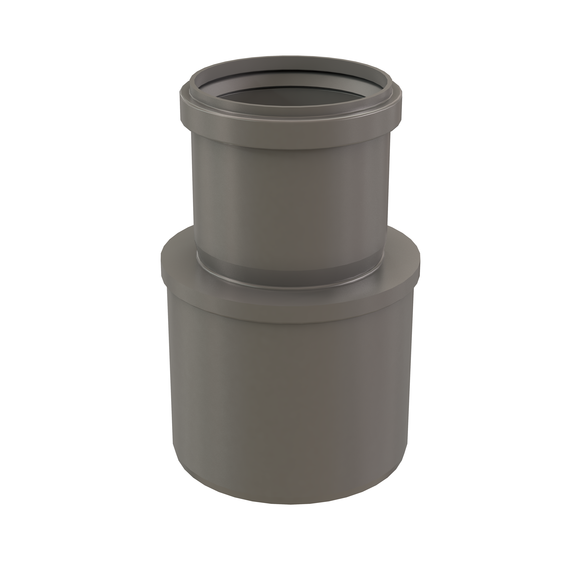 InnoFlue single wall reducer 150mm to 4'' PPs grey