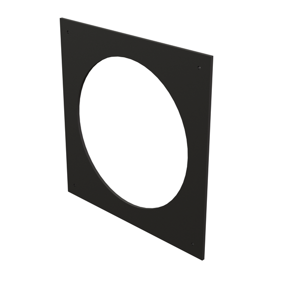 InnoFlue wall plate 12" PP black