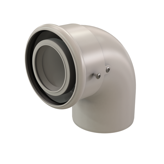 InnoFlue concentric elbow 2"/4" x 87 PPs/Alu white
