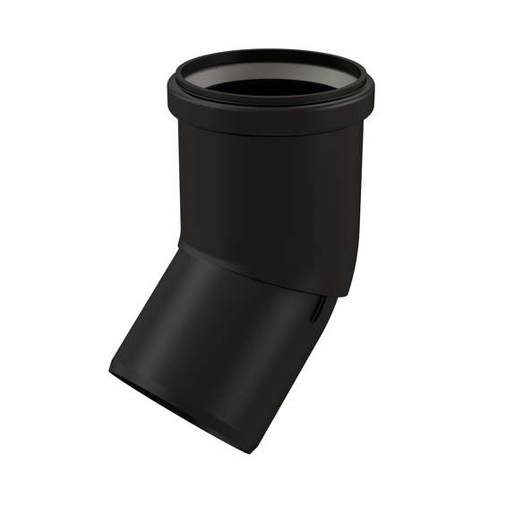 InnoFlue single wall UV elbow w/long socket 3" x 45 PPs black