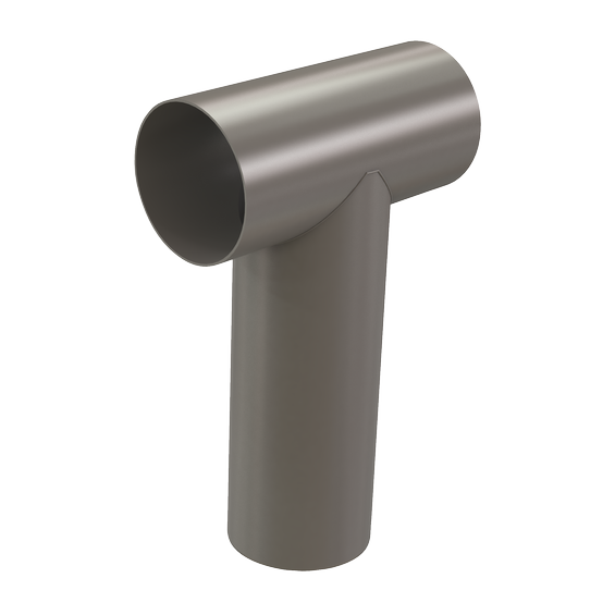 10" Termination Tee Long PPs Gray