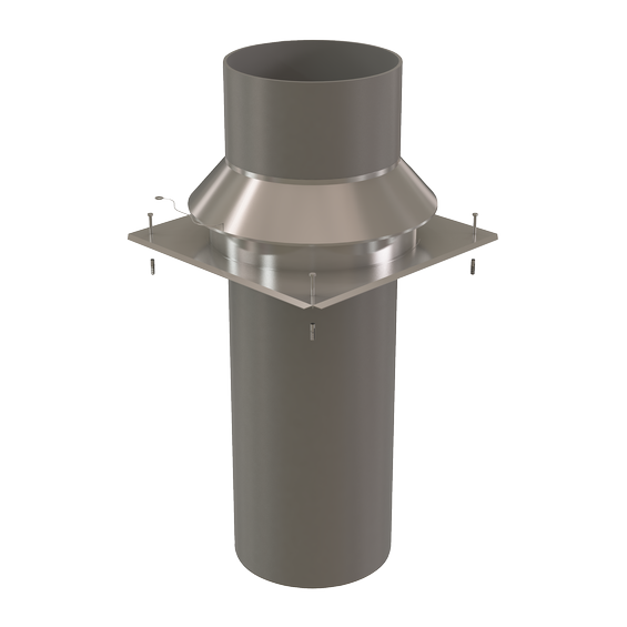 12" Chimney Cover SS w/ 40" PPs End Pipe