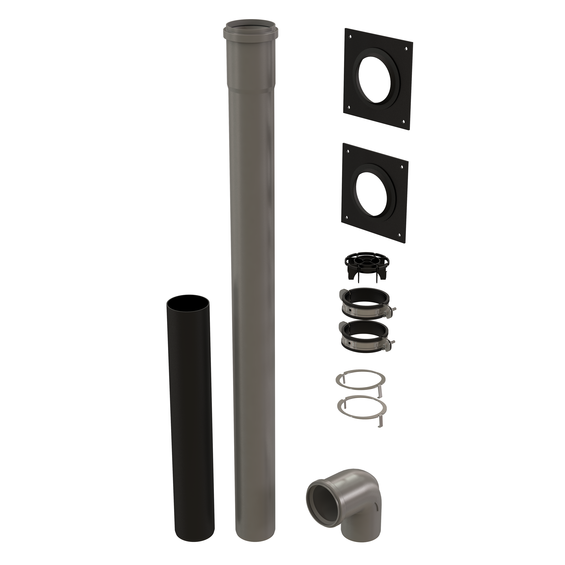3" Single Wall Vent Kit Horizontal